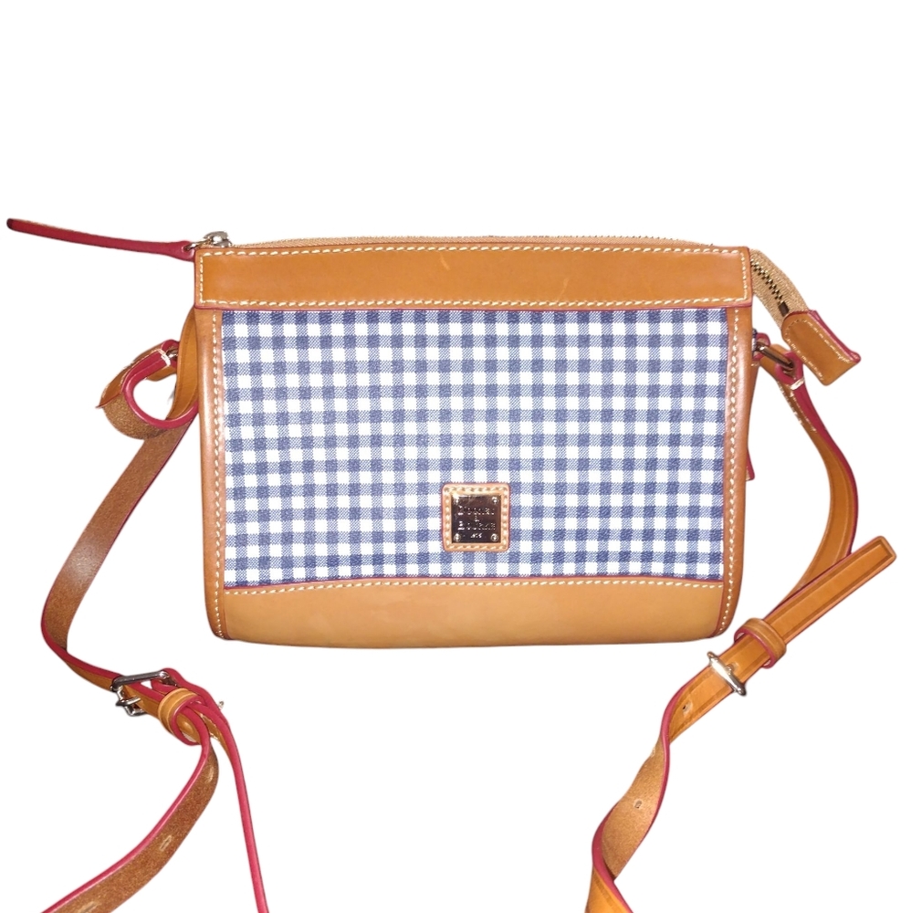 Dooney & Bourke Blue and Tan Crossbody Bag